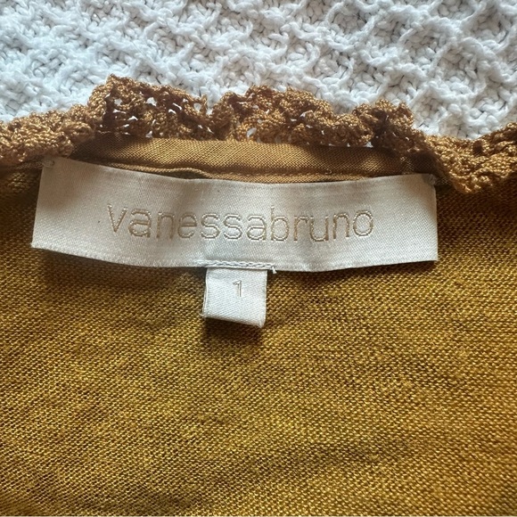 Vanessa Bruno women’s yellow size 1 small shirt floral long sleeve top blouse - Picture 6 of 9